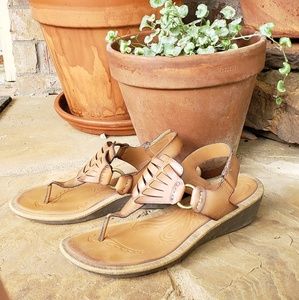Born leather t strap sandals